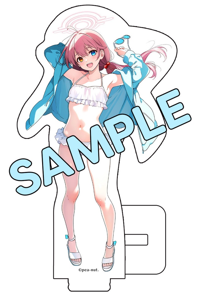 新規イラスト ブルアカ/ホシノ水着 アクリルフィギュア