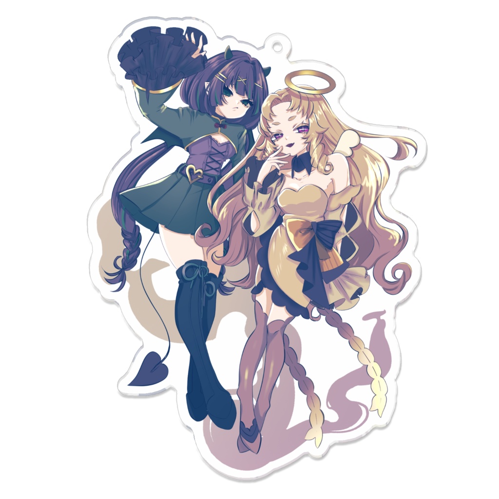 アクリルキーホルダー(天使ちゃんと悪魔ちゃん)