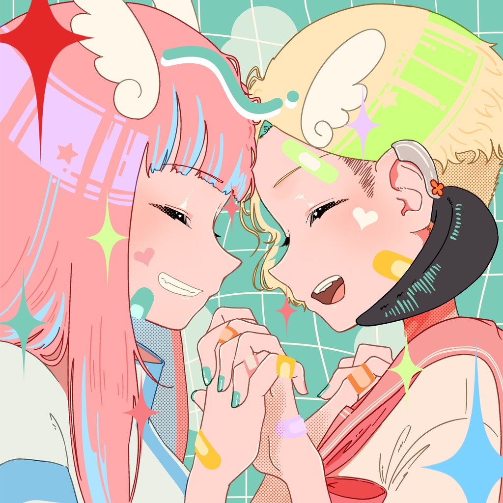 スクエアドットフィアテルパウゼ イラストカード12枚セット(レコードジャケットサイズ)