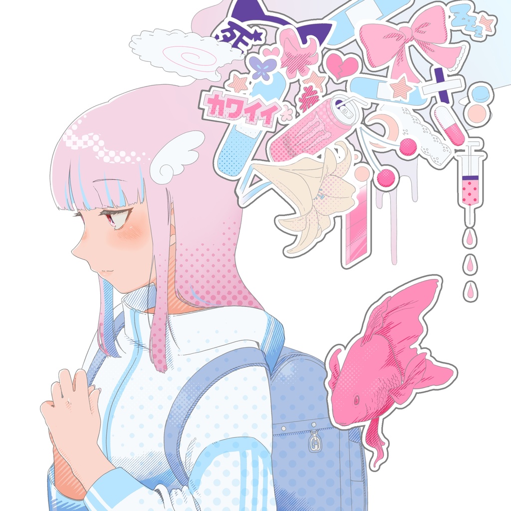 スクエアドットフィアテルパウゼ イラストカード12枚セット(レコードジャケットサイズ)