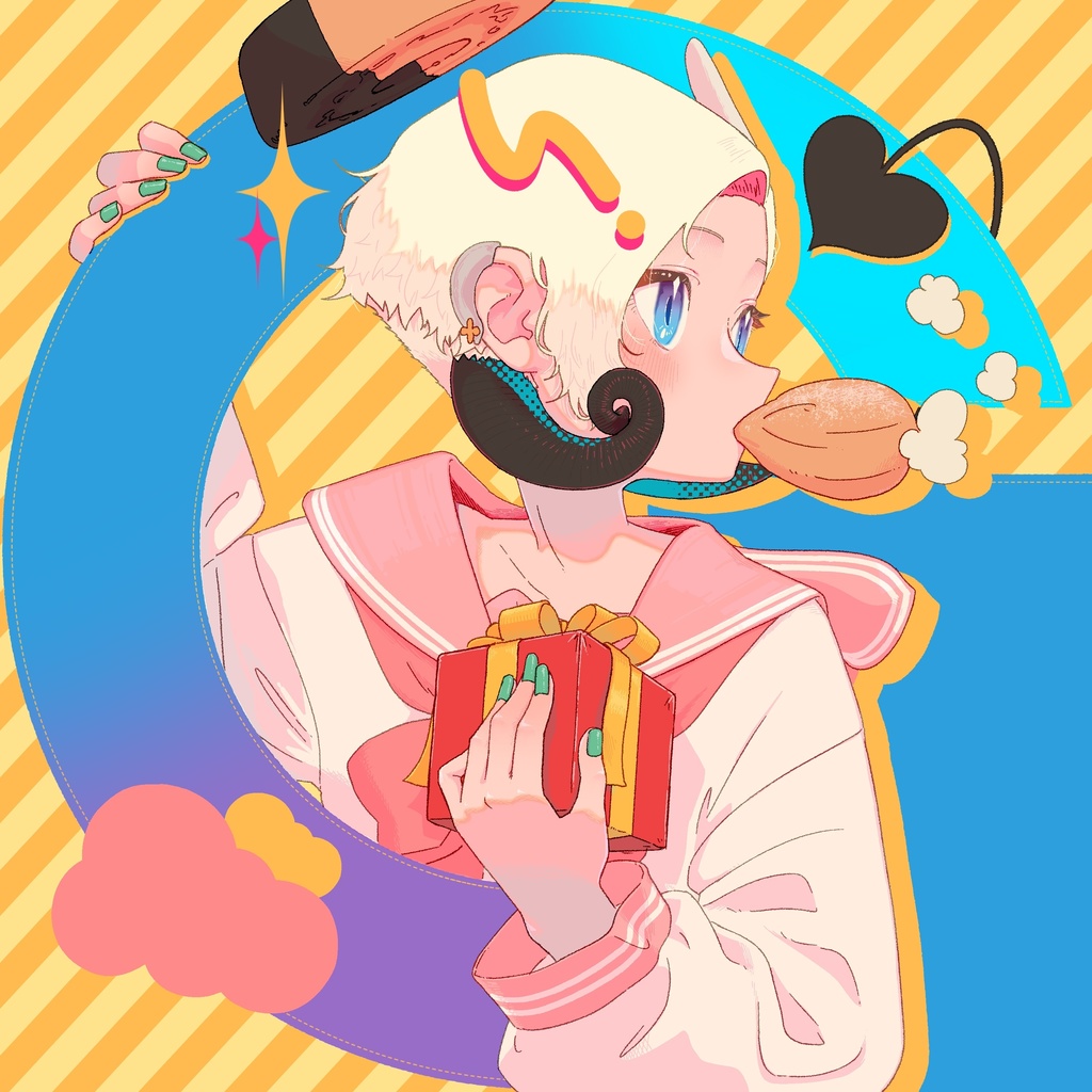 スクエアドットフィアテルパウゼ イラストカード12枚セット(レコードジャケットサイズ)