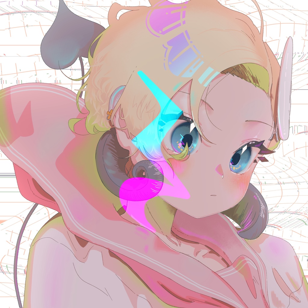 スクエアドットフィアテルパウゼ イラストカード12枚セット（レコードジャケットサイズ）