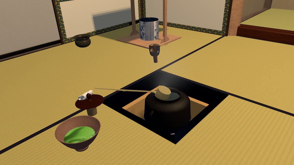 茶道🍵 8畳 炉と真形釜(ギミック付)