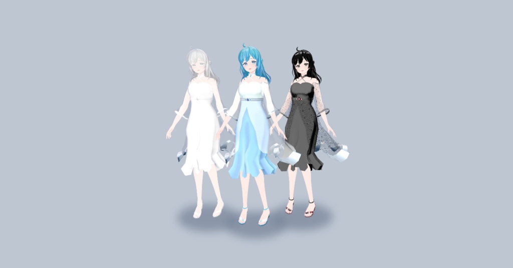 オリジナル3Dモデル 「Yon(よん)」VRChat対応アバター