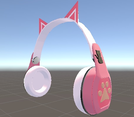 【VRC想定】猫耳ヘッドホン