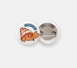 ヤドカリくん缶バッチ　32mm　全8色