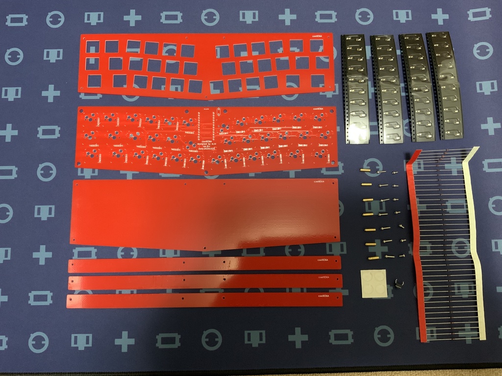 cool836A(Ver.B+モデル)(それぞれ赤色・黒色)(自作キーボードキット)