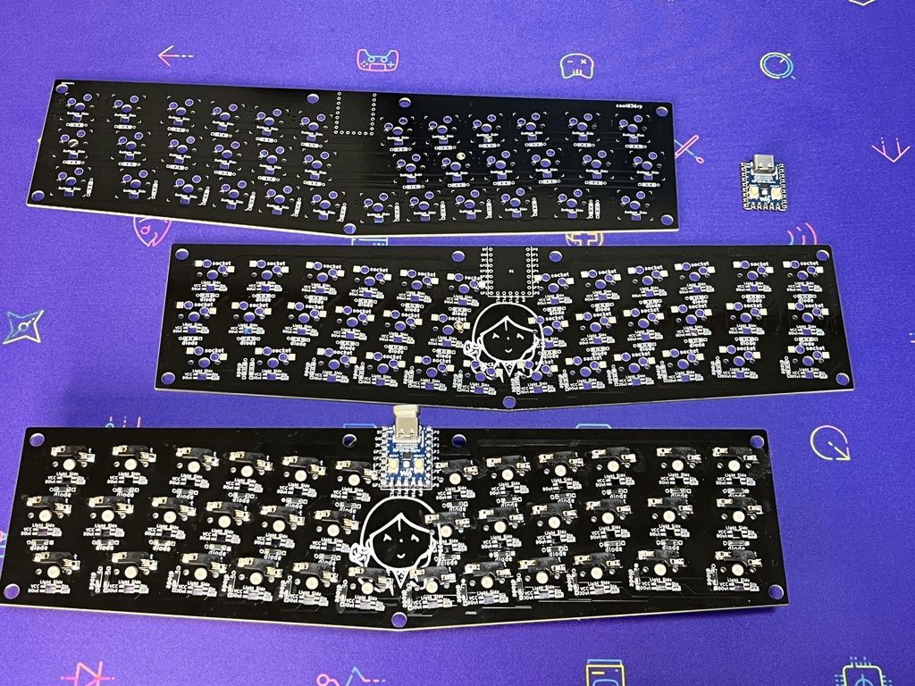 cool836rp(RP2040-Zero使用)自作キーボードキット