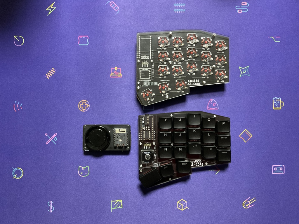 cool536azcore1・2(AZ-CORE対応自作キーボード)