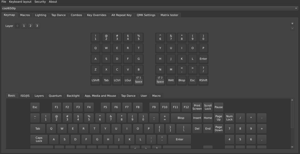 cool650lp自作キーボードキット