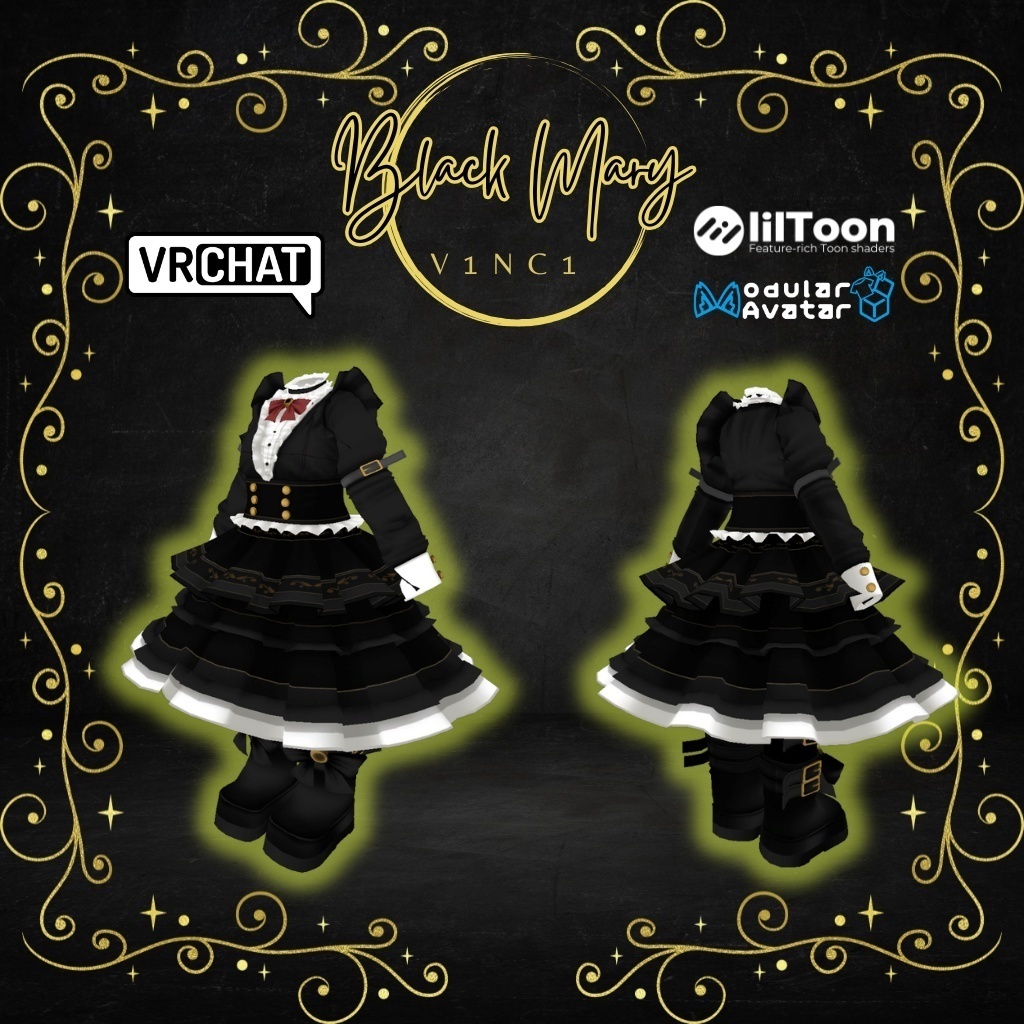 【まめひなた専用衣装】ブラックマリー