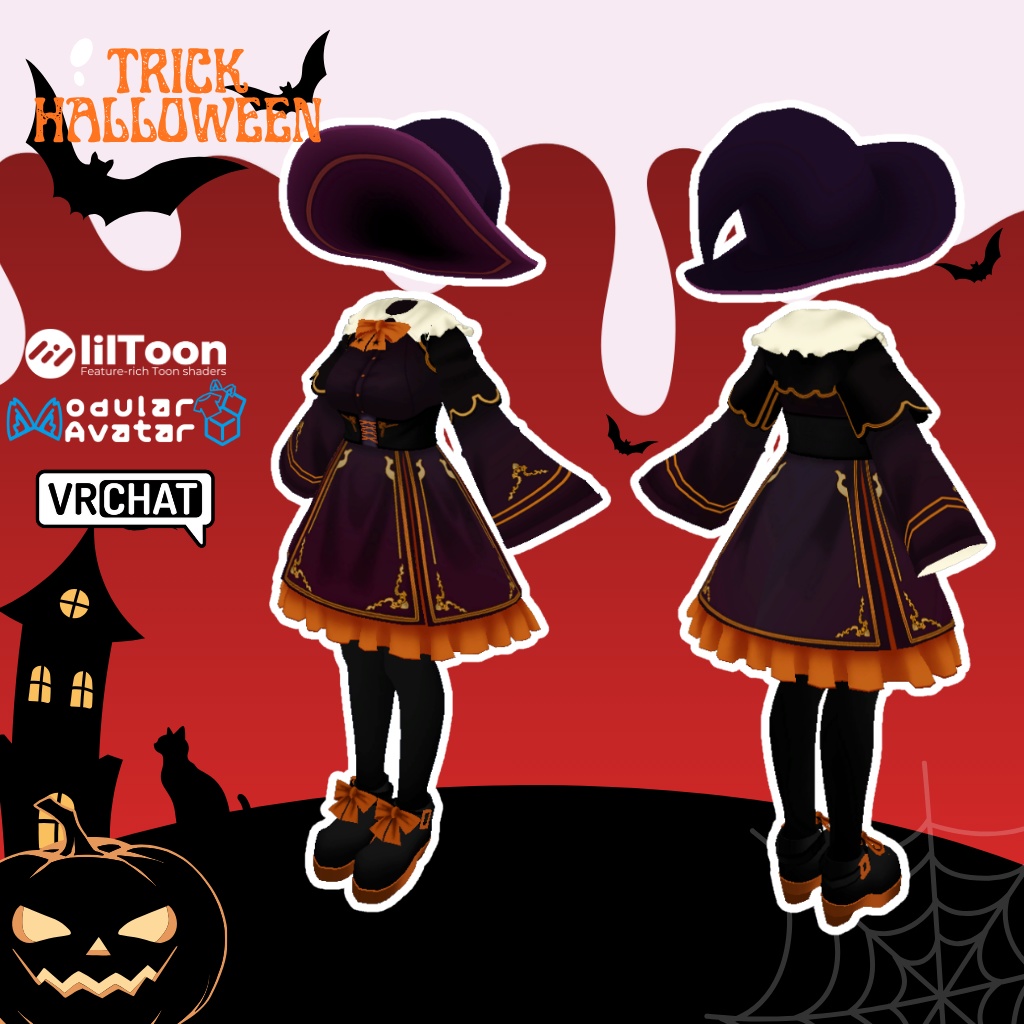 【ピューマのぷまちゃん専用衣装】トリックハロウィン