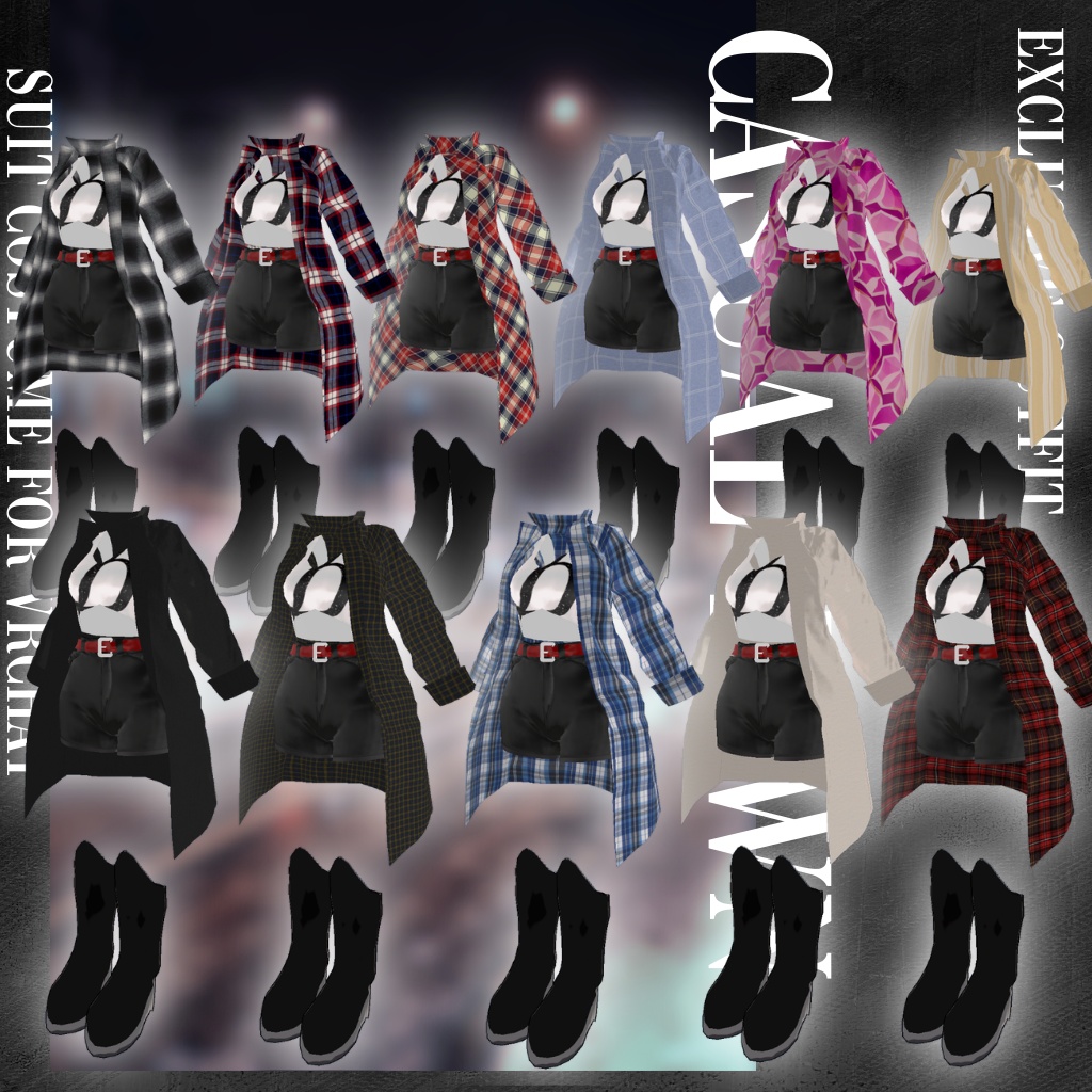 3D衣装モデル【CasualTown】4アバター対応