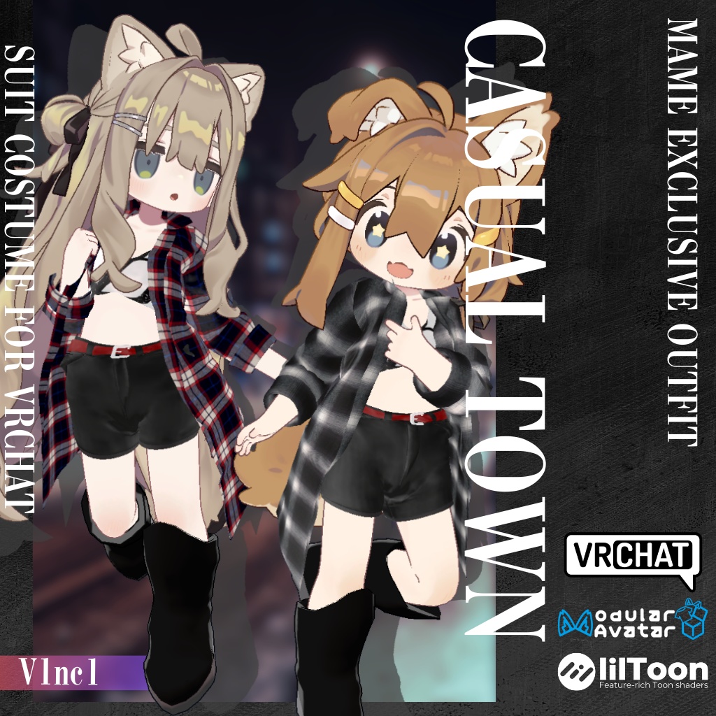 3D衣装モデル【CasualTown】8アバター対応