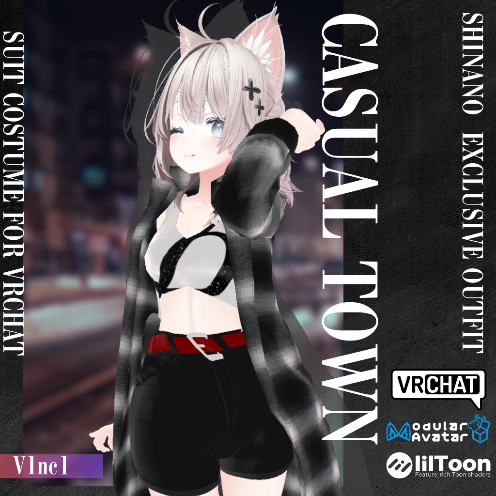 3D衣装モデル【CasualTown】4アバター対応