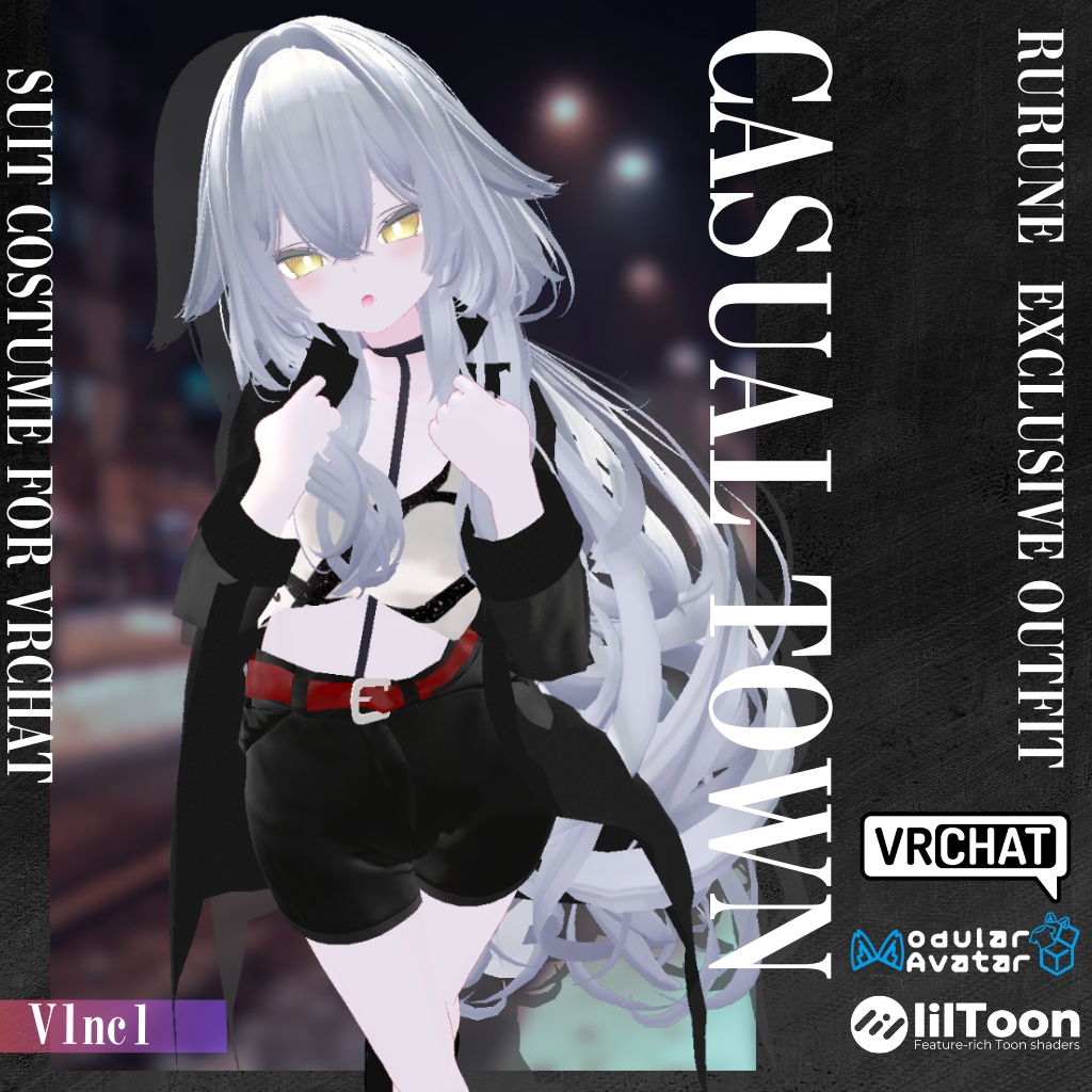 3D衣装モデル【CasualTown】4アバター対応