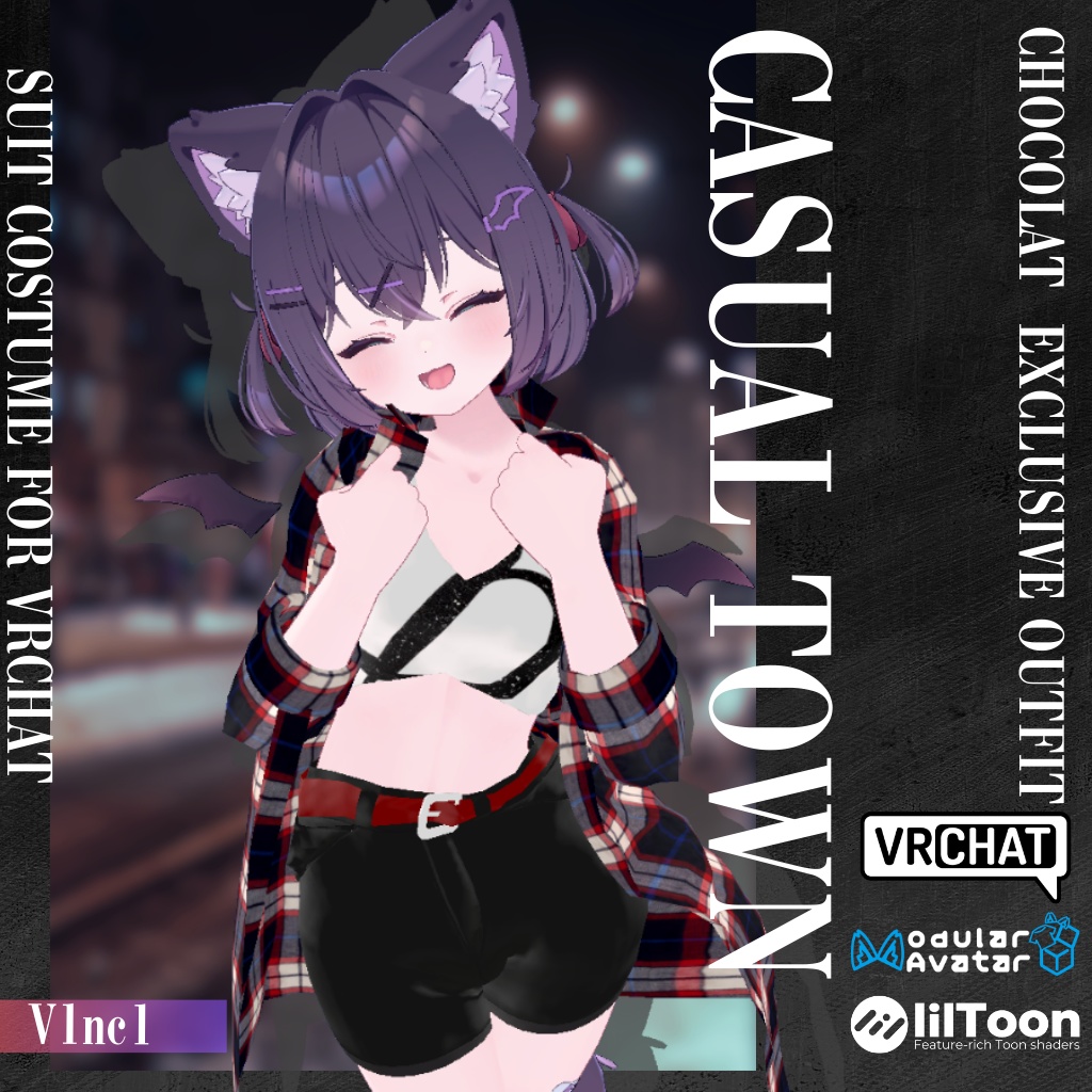 3D衣装モデル【CasualTown】4アバター対応