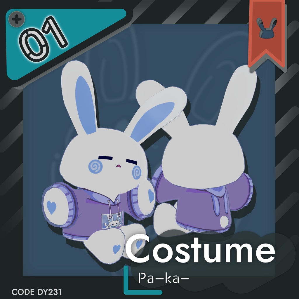 【VRC向けアバター】ドヤうさアバター【Quest,VRM対応】