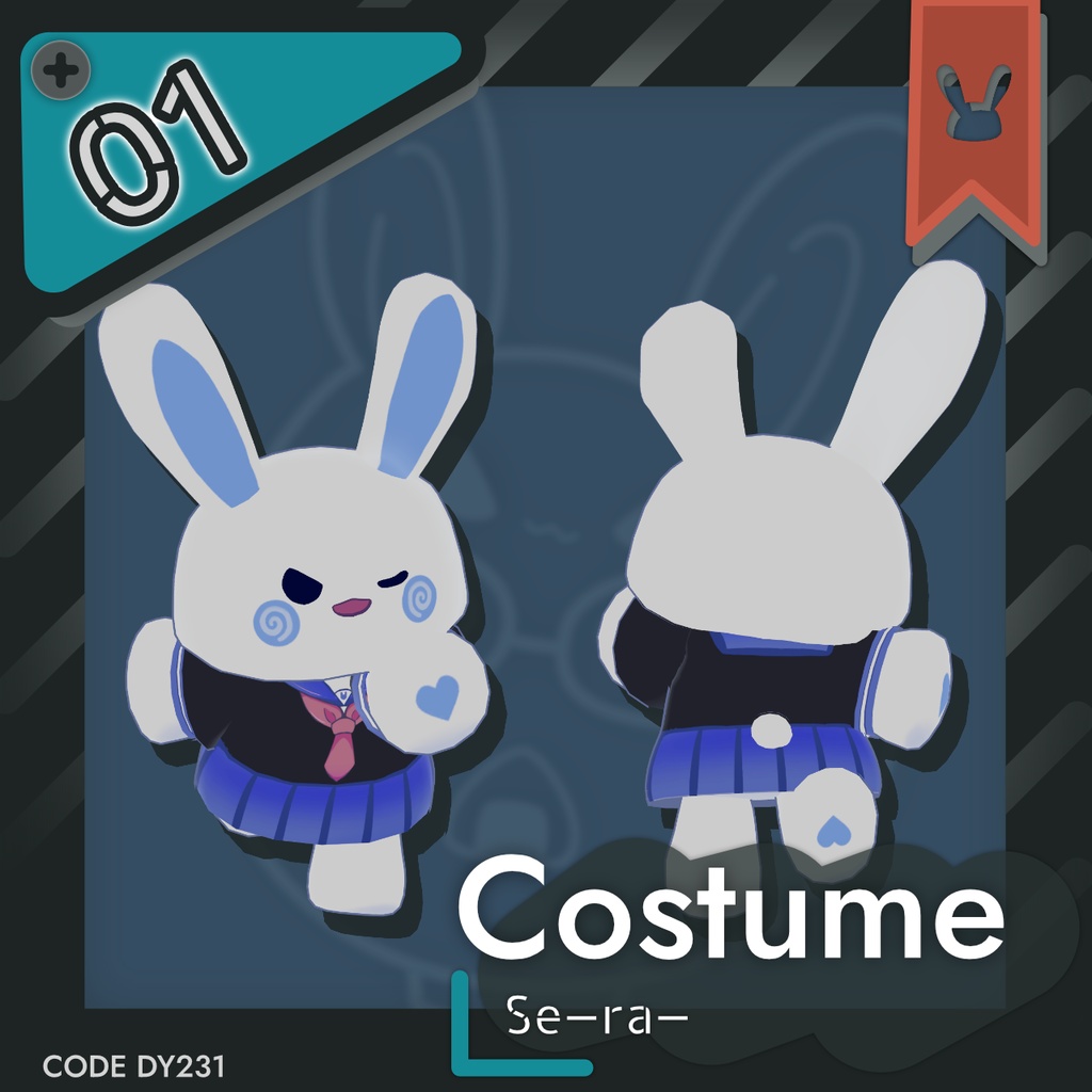 【VRC向けアバター】ドヤうさアバター【Quest,VRM対応】