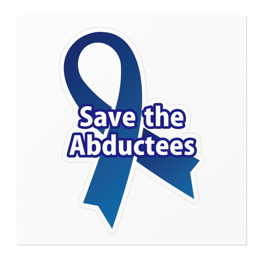 ブルーリボンステッカーA(白フチver.)