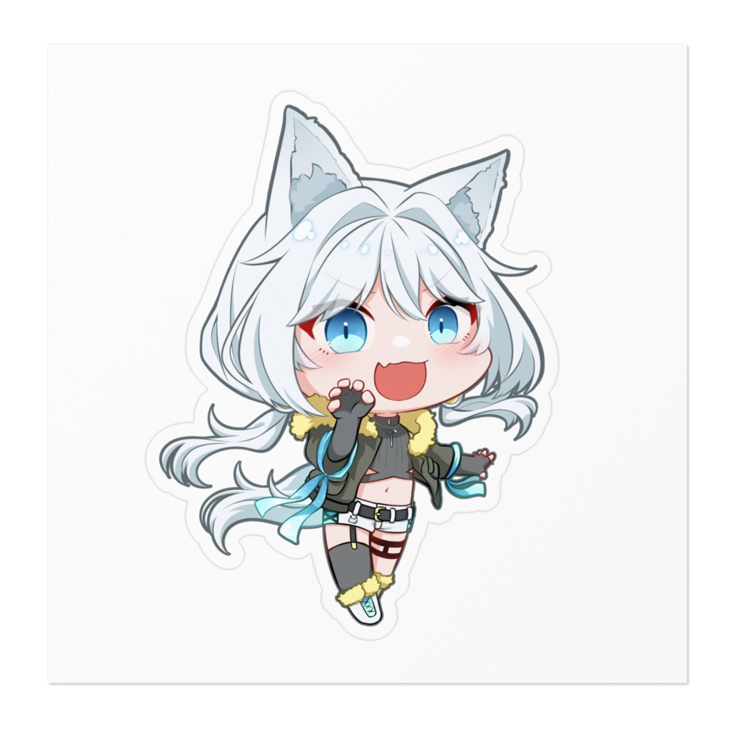 【月白うる】ミニキャラステッカー