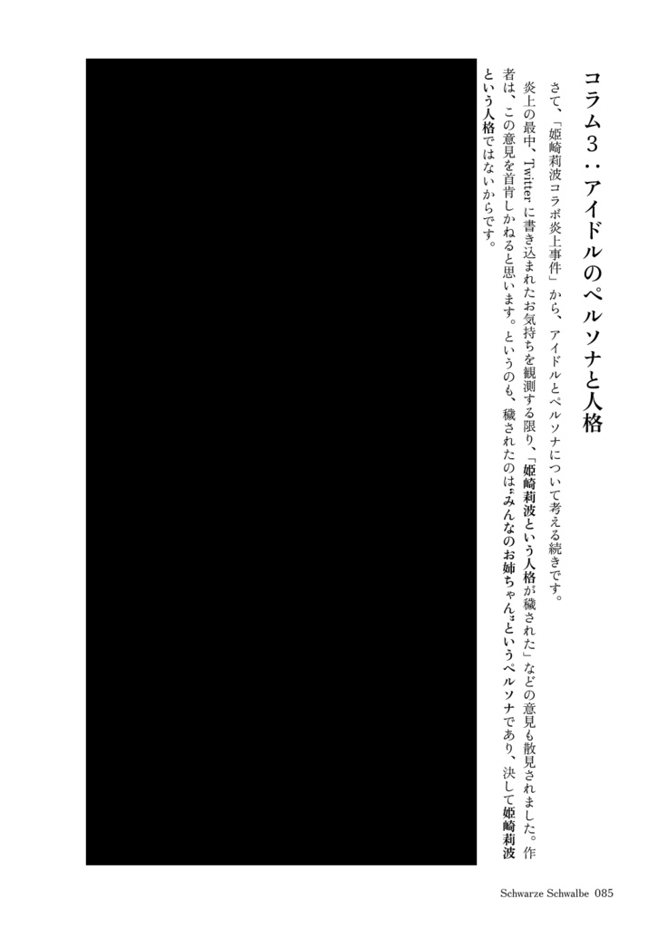 Schwarze Schwalbe ―雨夜燕二次創作小説まとめ本―