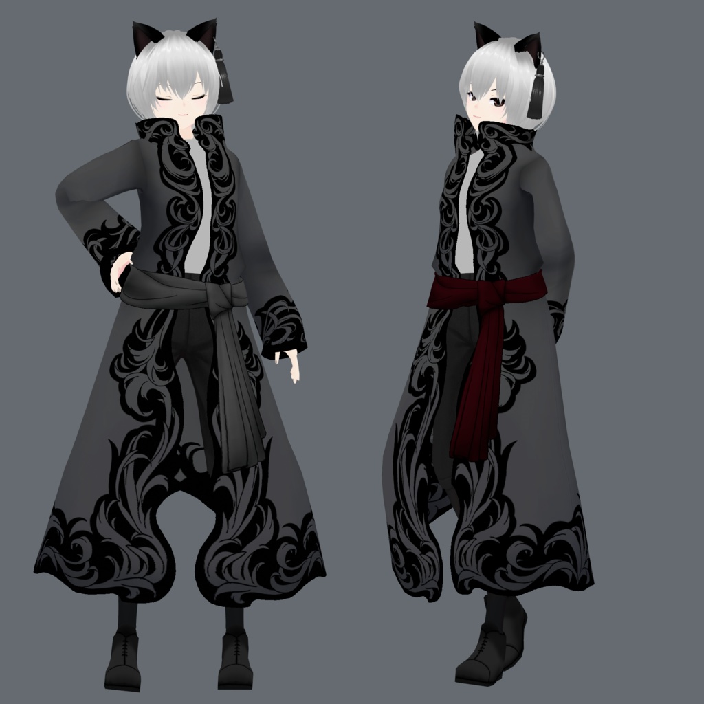 VRoid Custom Item「エングレービングカシミアコート/Engraved Cashmere Coat」