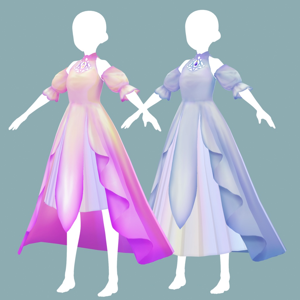 VRoid Custom Item【イリディセントドレス/Iridescent Dress】
