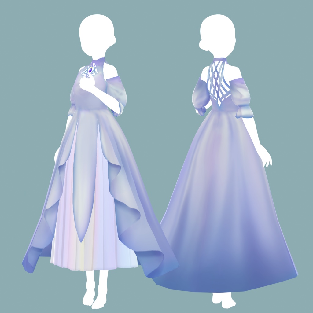 VRoid Custom Item【イリディセントドレス/Iridescent Dress】