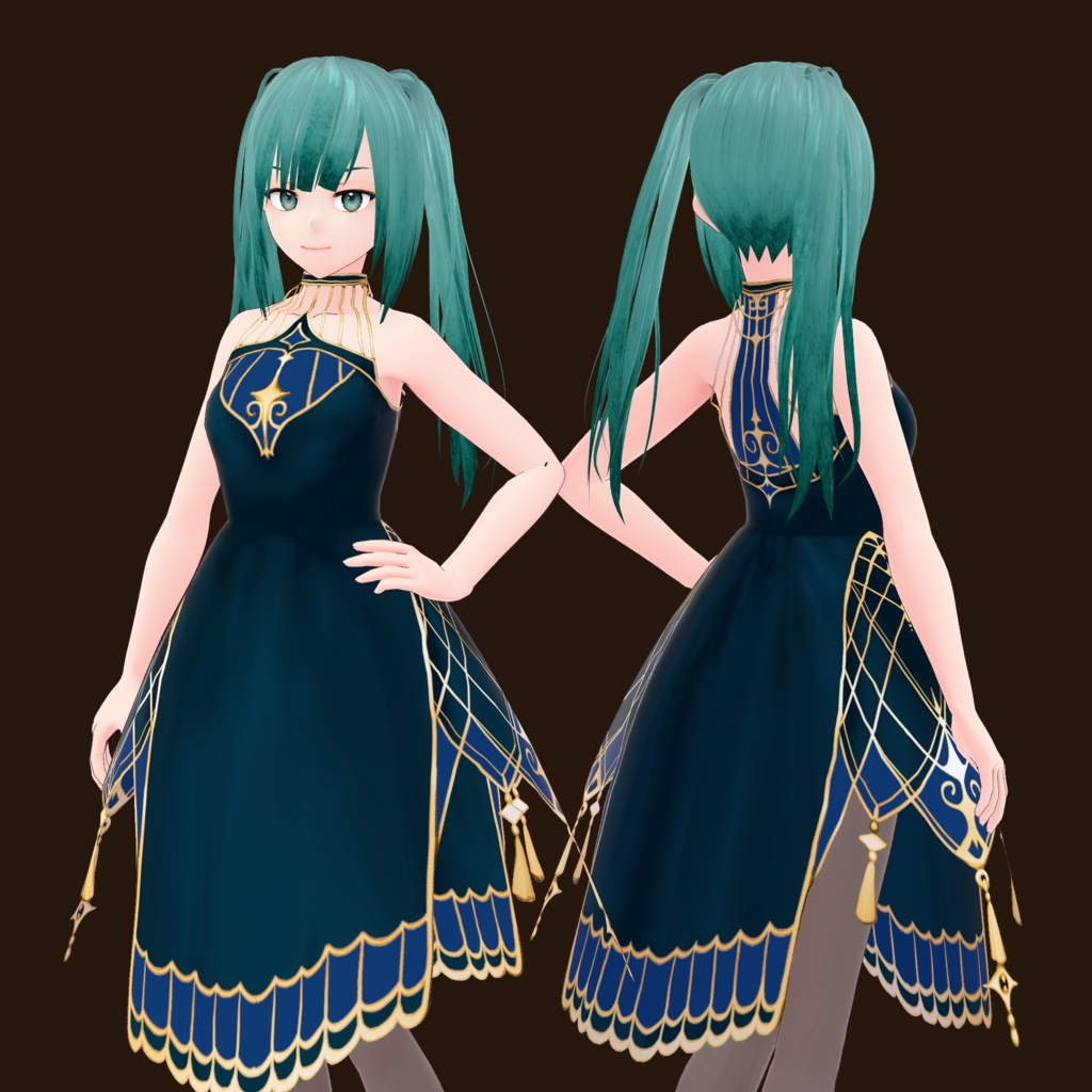 VRoidカスタムアイテム【バタフライドレス/Butterfly Dress】