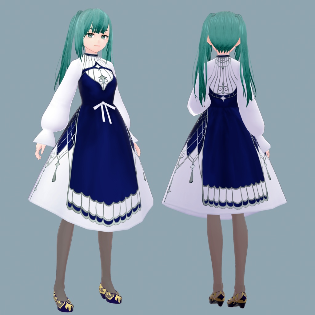 VRoidカスタムアイテム【バタフライドレス/Butterfly Dress】