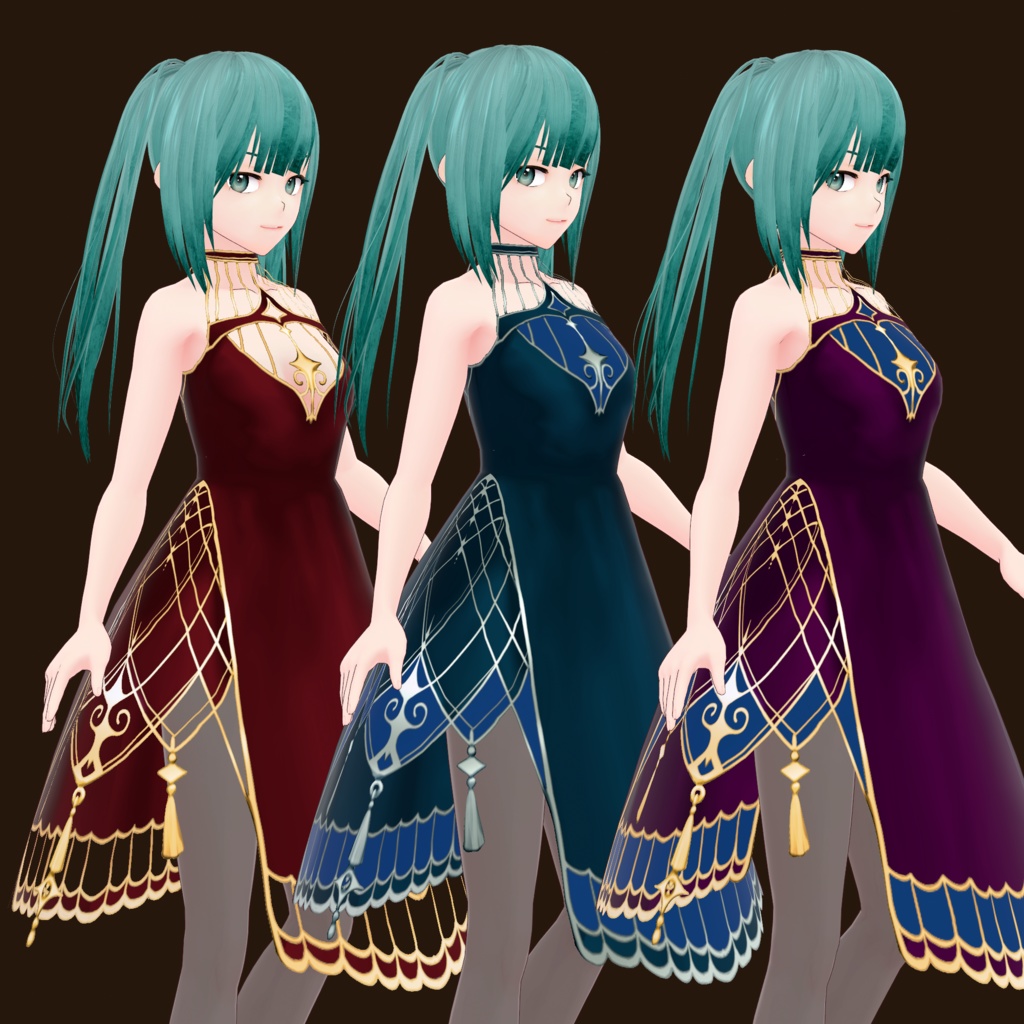 VRoidカスタムアイテム【バタフライドレス/Butterfly Dress】