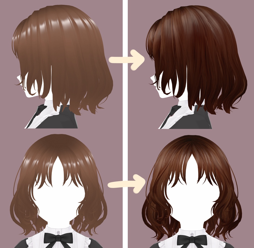 VRoid Hair Texture【フェイクウエーブ/Fake Wave】