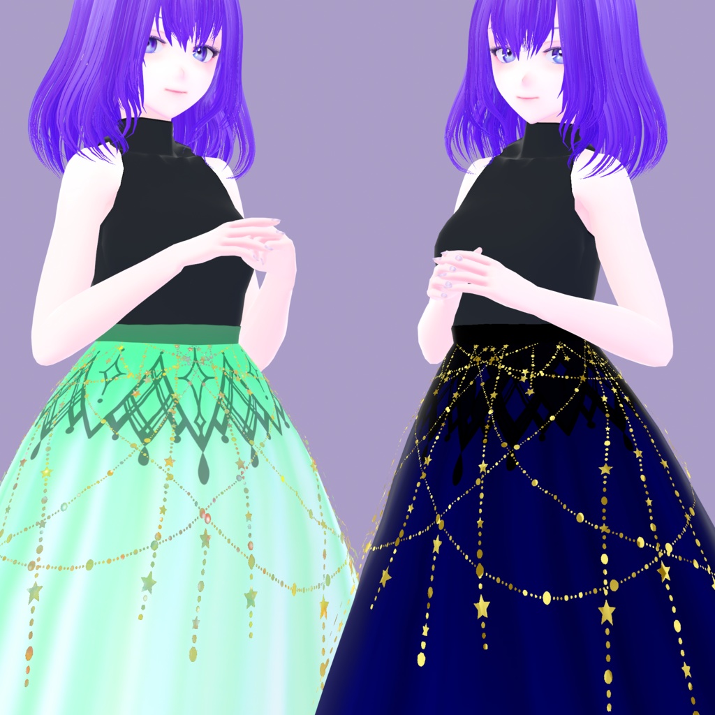 VRoid Custom Item【星降るスカート/Stardrop Skirt】