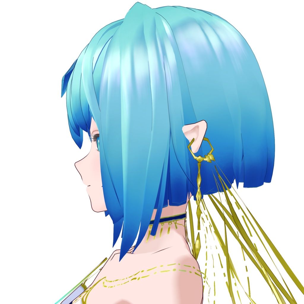 VRoid Hair & Texture「アクアボブ/Aqua Bob」