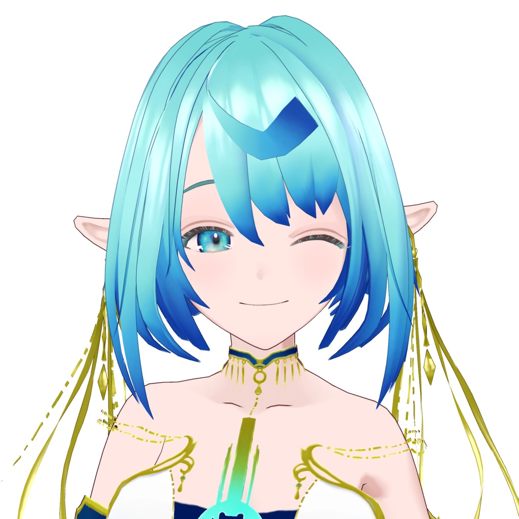 VRoid Hair & Texture「アクアボブ/Aqua Bob」