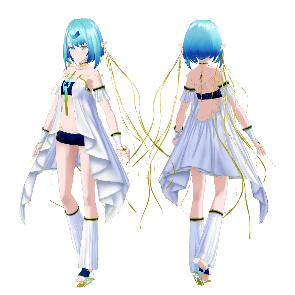 VRoid Custom Item「金絹の耳飾り/Golden Silk Earrings」