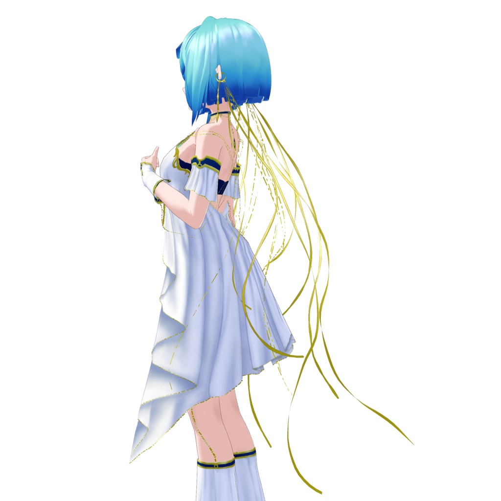 VRoid Custom Item「金絹の耳飾り/Golden Silk Earrings」