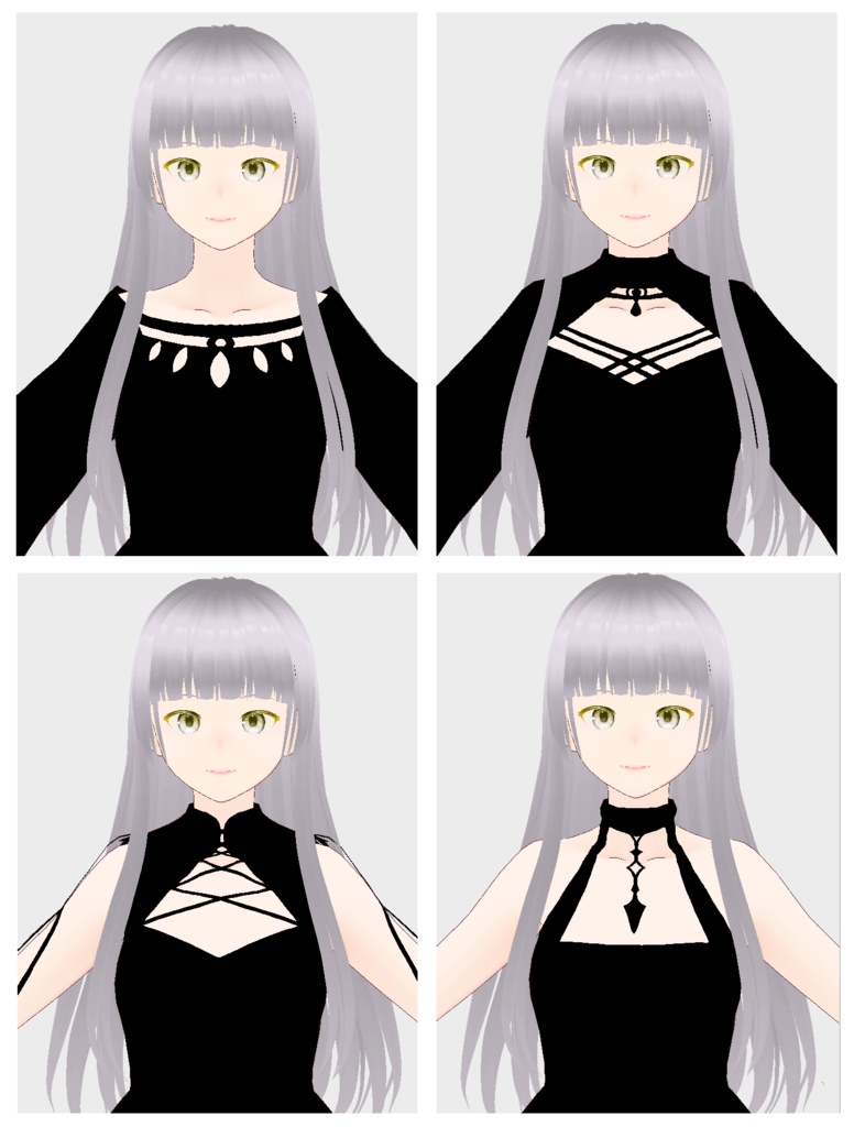 【outline works】09 VRM Model/Outfit Custom Items