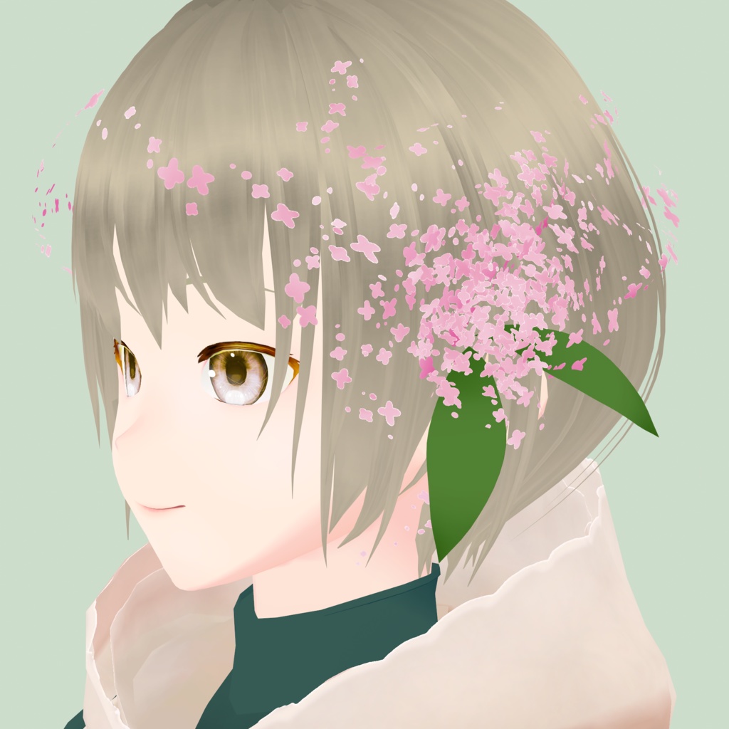 VRoid Custom Item【金木犀の髪飾り/Osmanthus Flower Hair Accessory】