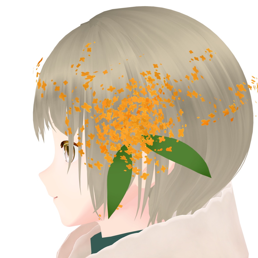 VRoid Custom Item【金木犀の髪飾り/Osmanthus Flower Hair Accessory】