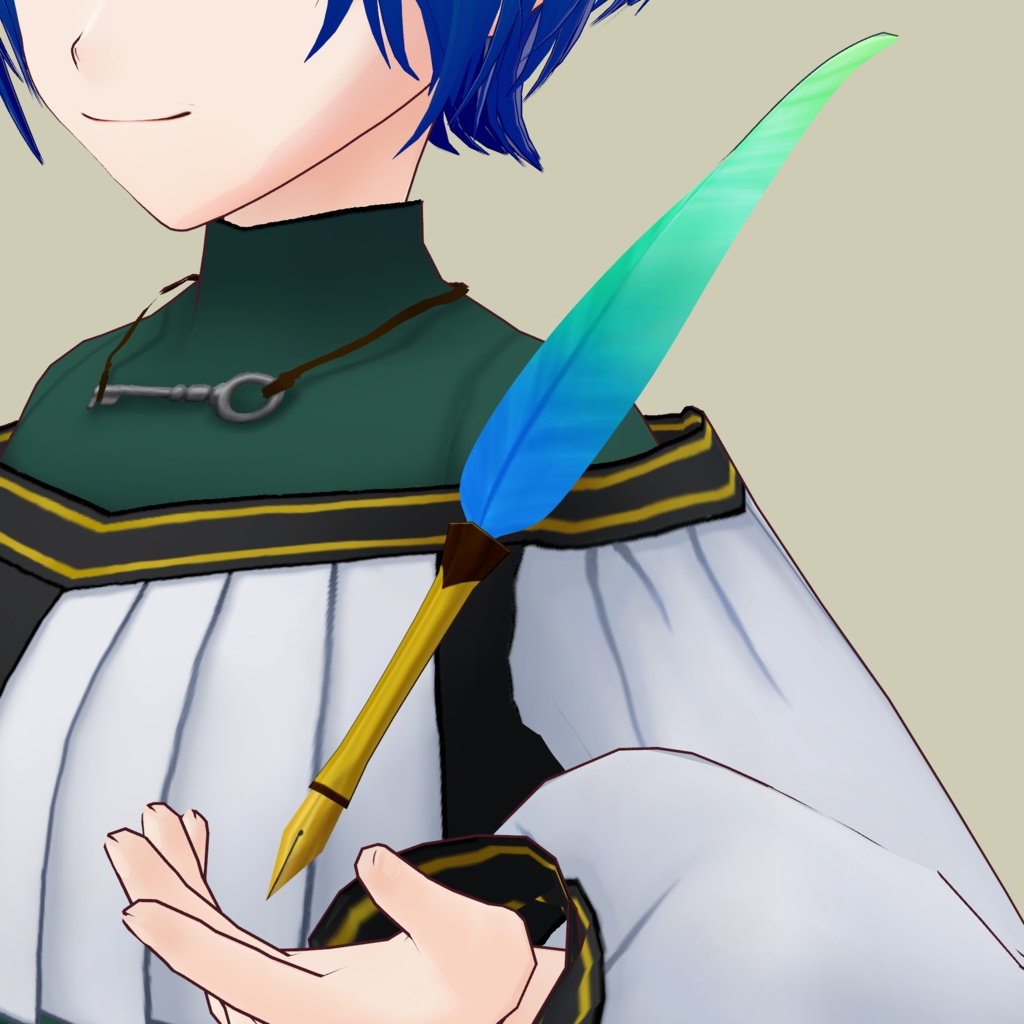 VRoidアクセサリ【浮かぶ羽ペン】