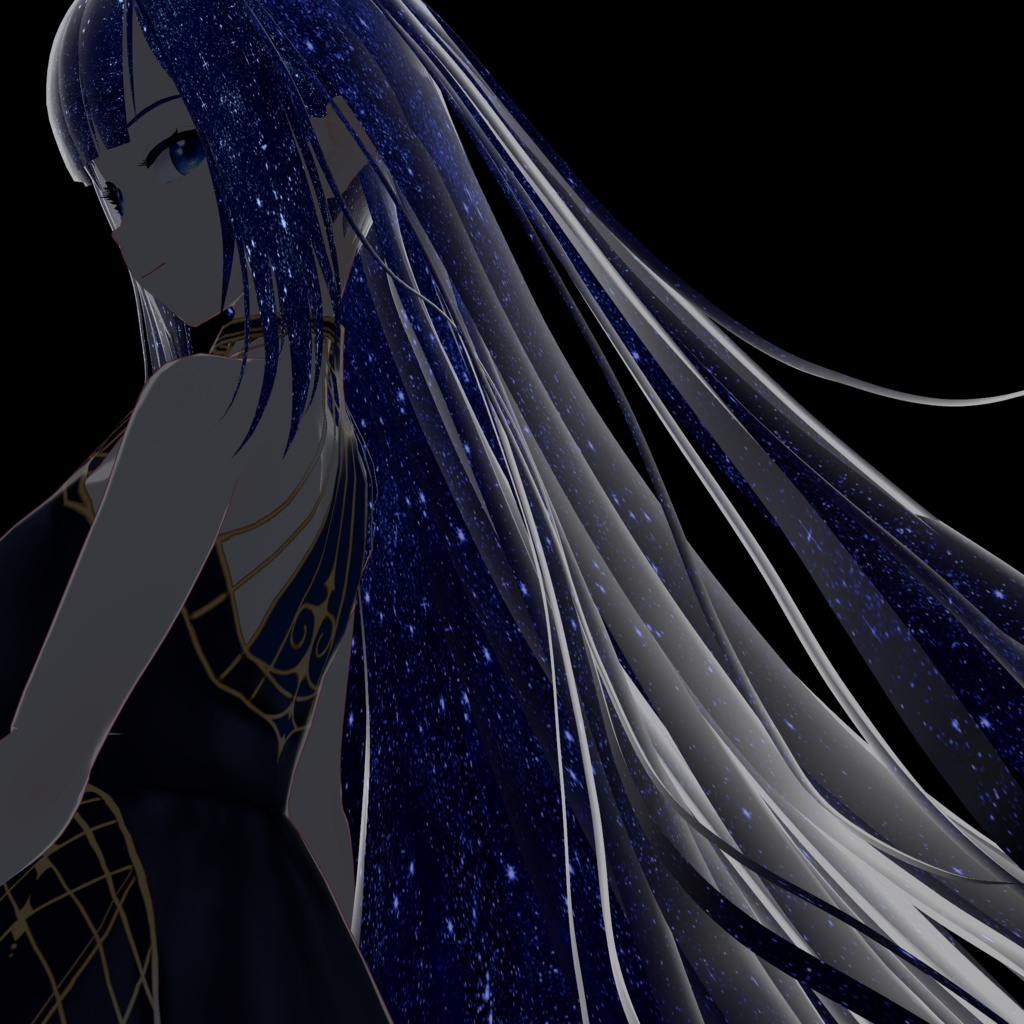 VRoid Hair Custom Item「星屑ガラス/Stardust Glass」