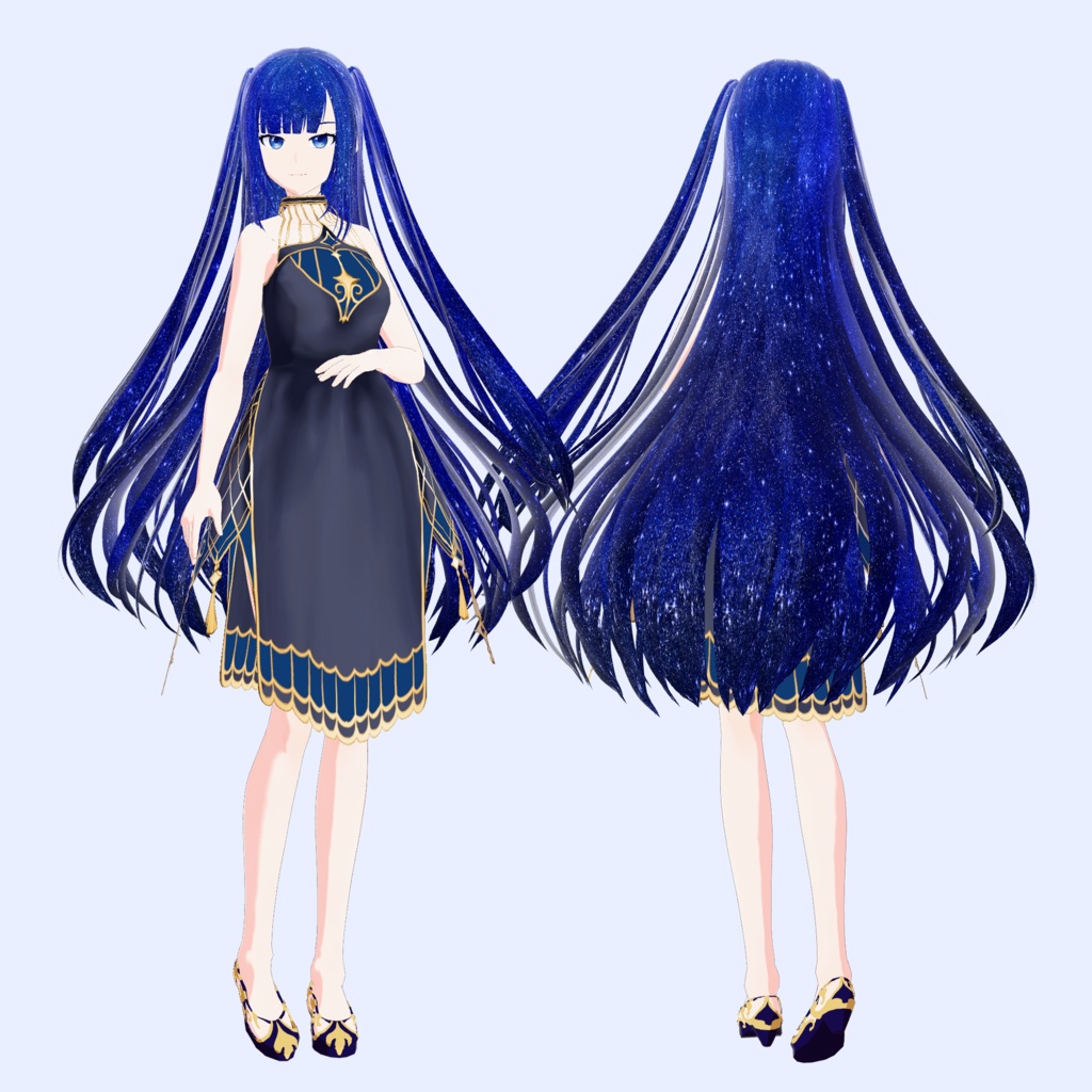 VRoid Hair Custom Item「星屑ガラス/Stardust Glass」