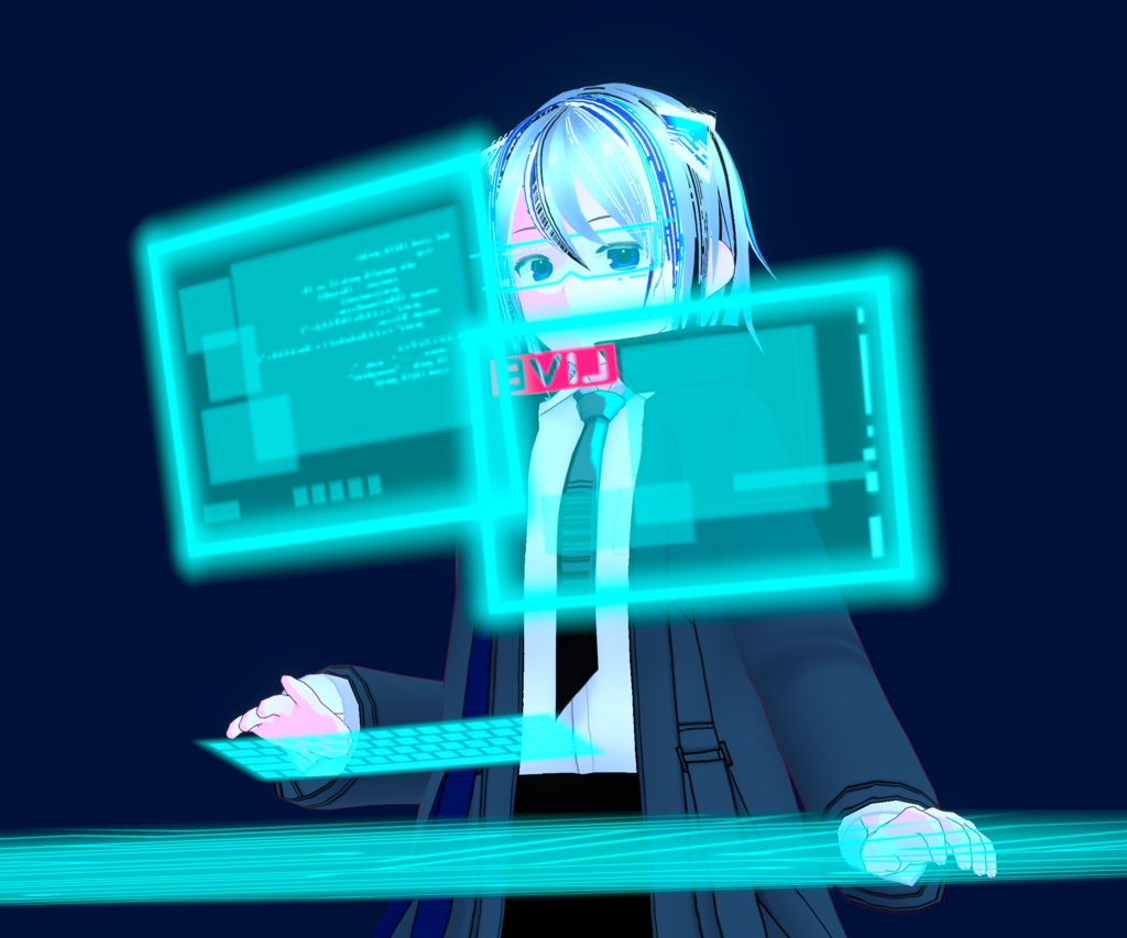 VRoidアクセサリー「透過ディスプレイ&拡張キット」