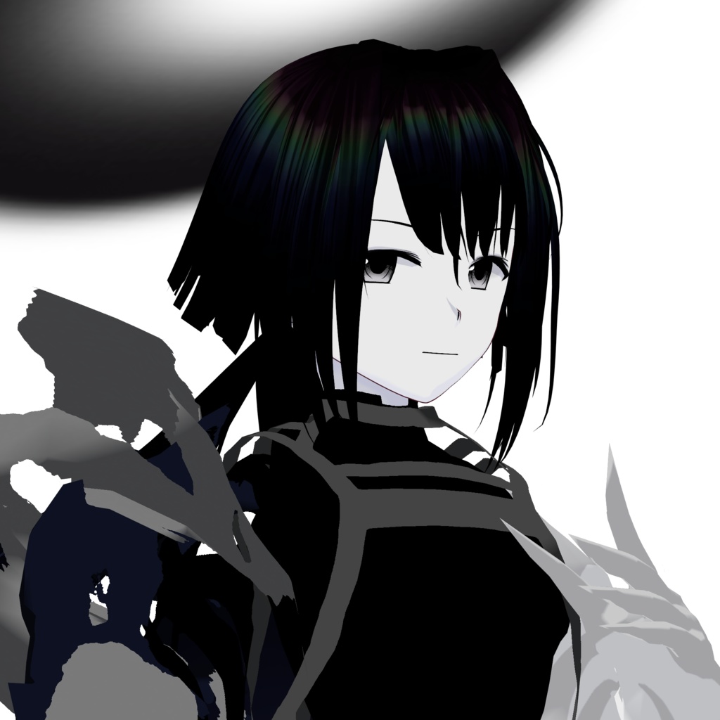 【無料配布/FREE Download】Original 3D Model「黒曜/Kokuyou」VRM
