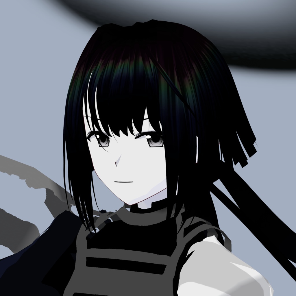 VRoid Hairstyle Custom Item「オブシディアン&ラブラドライト/Obsidian & Labradorite」