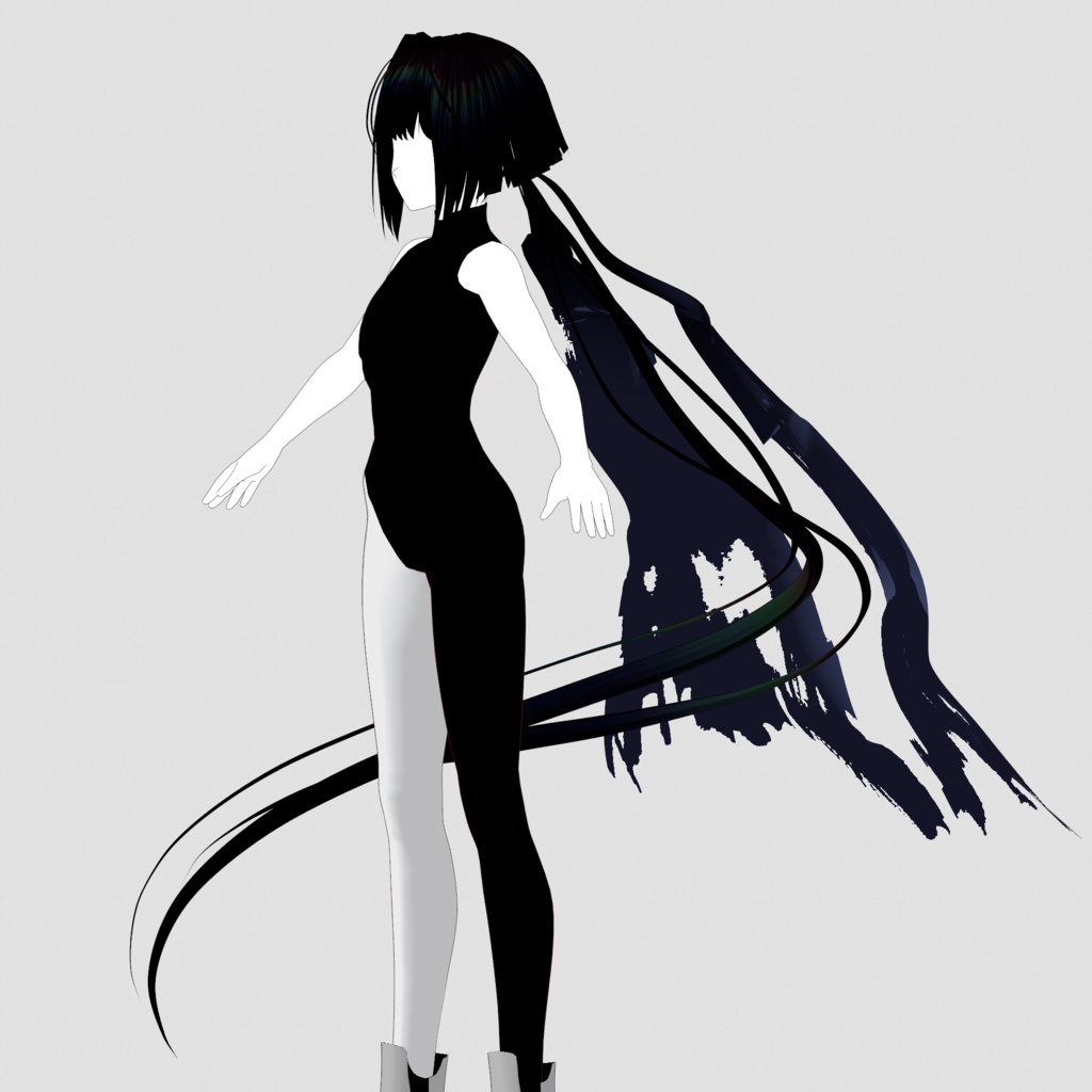 VRoid Hairstyle Custom Item「オブシディアン&ラブラドライト/Obsidian & Labradorite」