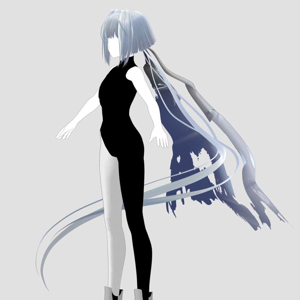 VRoid Hairstyle Custom Item「オブシディアン&ラブラドライト/Obsidian & Labradorite」