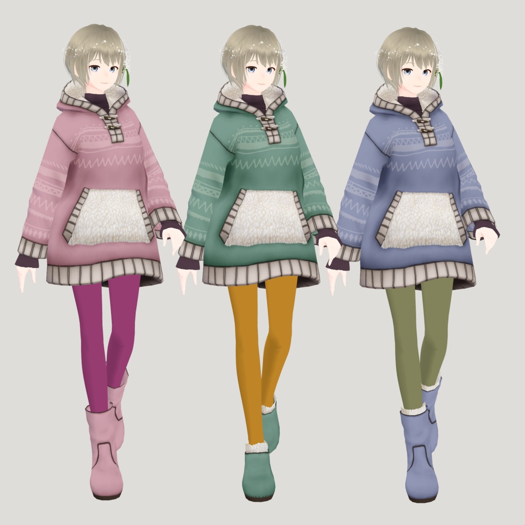 VRoid Custom Item「Fluffy Hoodie Set」